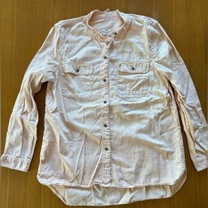 Madewell no collar Button-Up Shirt